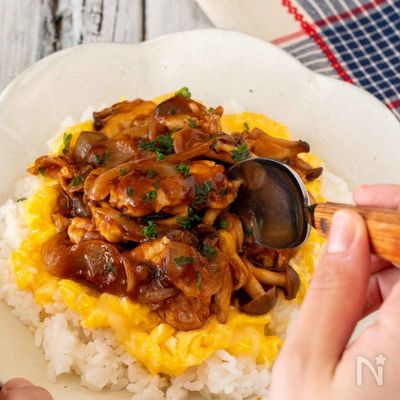 最強！照りたまケチャップ丼