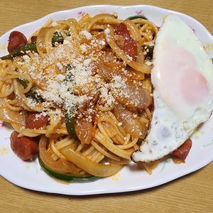ナムディの作ってみた!投稿(昭和レトロな喫茶店風ナポリタン)