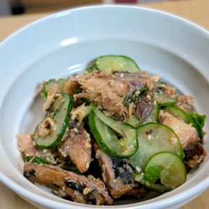 まゆのの作ってみた!投稿(【サバ缶ときゅうりのさっぱり旨だれ和え】栄養満点◎5分副菜♪)