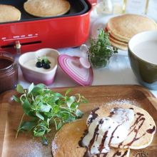 おから入りで栄養満点、もっちりパンケーキ