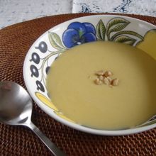 安納芋の豆乳ポタージュ。