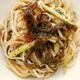 セロリともずくの酢醤油焼きうどん