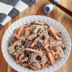 レンジで完成！栄養満点◎れんこんとひじきのごまマヨサラダ