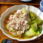 食感が最高！【豚しゃぶとズッキーニのめんつゆ浸し】