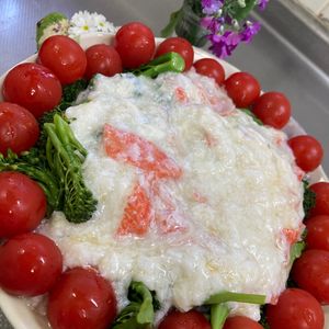 そら・ゆずの作ってみた!投稿(ブロッコリーのかにかま淡雪あんかけ│ふわふわ卵白あんが優しい)