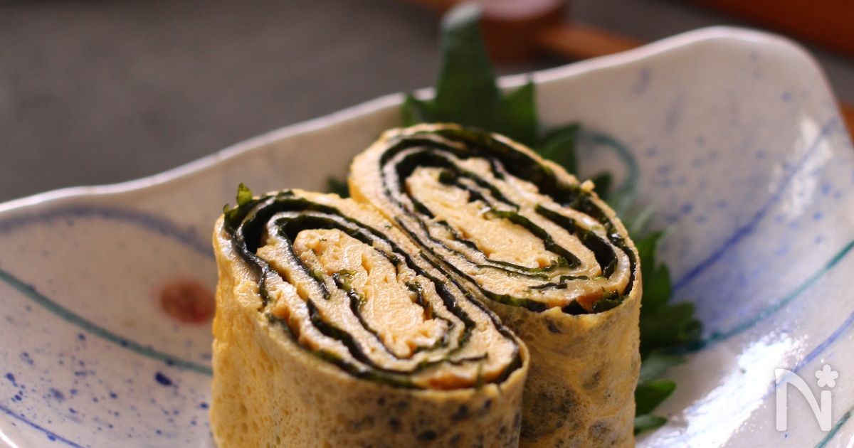 ごま油香る 韓国のりの卵焼き
