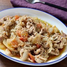ワンパンで簡単♪『豚肉のバジル照り焼き』