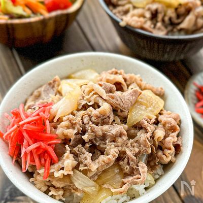 【しみ旨♡つゆだく牛丼】簡単とろとろ