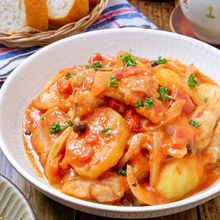 【チキンとじゃがいものトマトクリーム煮】牛乳でお手軽♡簡単!