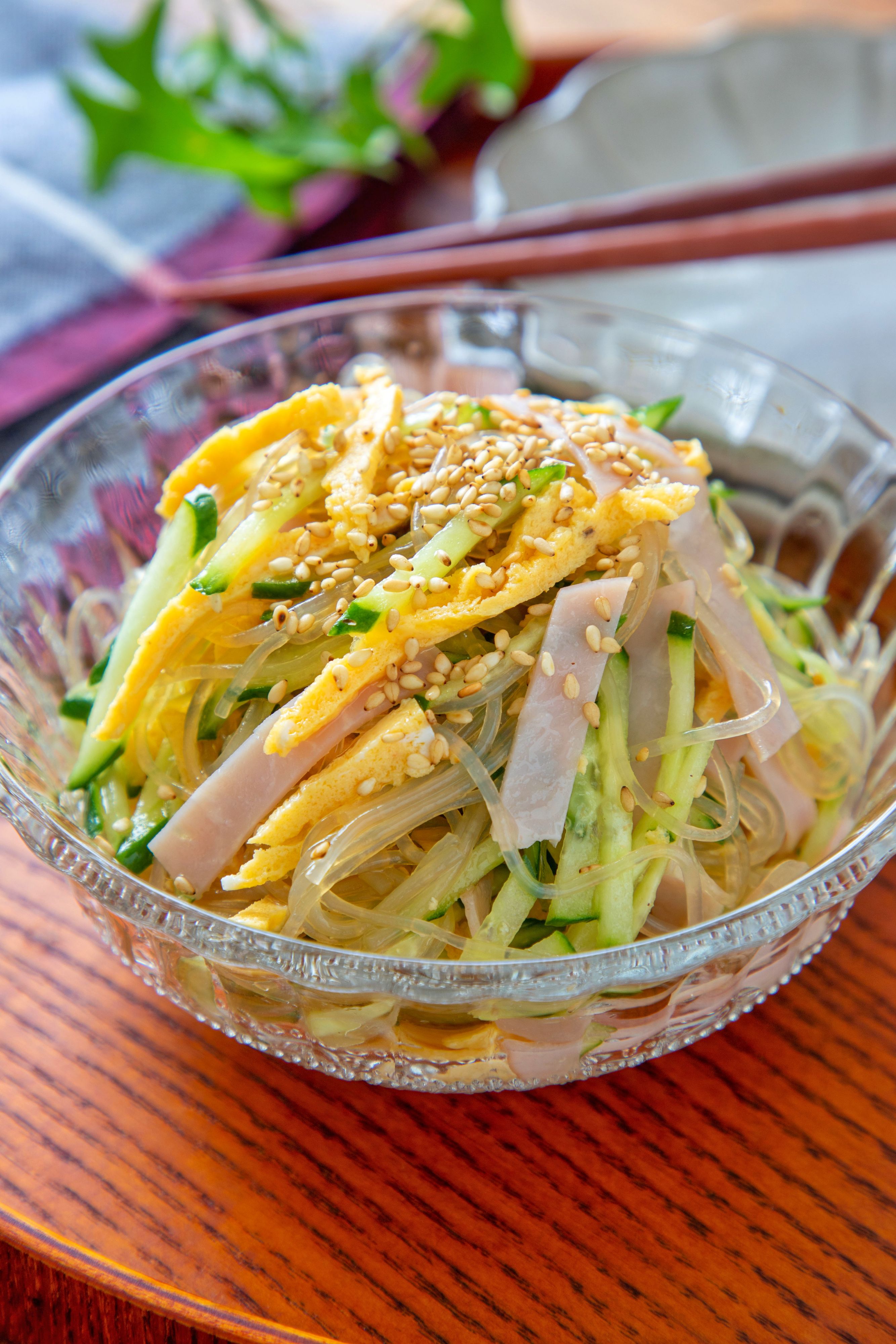 レンジで完成!【中華風春雨サラダ】味付け2つで簡単やみつき レンジで完成!【中華風春雨サラダ】味付け2つで簡単やみつき