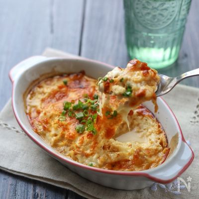 お豆腐ツナグラタン 混ぜて焼くだけ!
