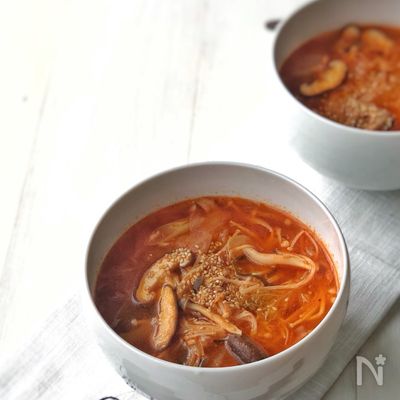 韓国家庭料理の定番!*チャムチキムチチゲ(ツナキムチチゲ)*