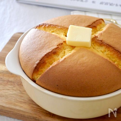 ふっくらしっとり【米粉のカステラパンケーキ】