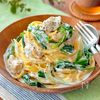 フライパン1つで♩鶏肉とほうれん草のクリームパスタ