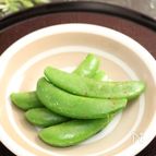 レンジで簡単！ピリ辛スナップエンドウ