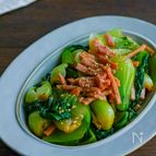 青梗菜とハムの中華和え