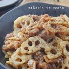 簡単！たまらない美味しさ＊豚肉とれんこんの黒胡椒甘酢炒め