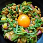 わらびの納豆和え
