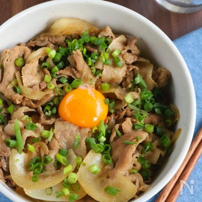 10分ですぐでき！味噌スタミナ丼♪