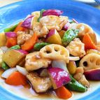 鶏むね肉と根菜の中華あん