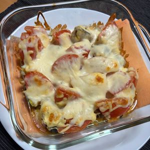 ゆっこの作ってみた!投稿(サバ缶とトマトのマヨチーズ焼き【#乗せて焼くだけ】)