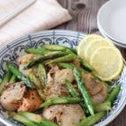 味付け一つで決まる！ホタテとアスパラのにんにく旨だし醤油炒め
