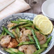 味付け一つで決まる！ホタテとアスパラのにんにく旨だし醤油炒め