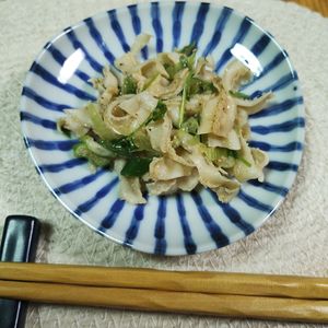 M＊Pの作ってみた!投稿(節約おつまみ☆貝ひもボイルのナムル)