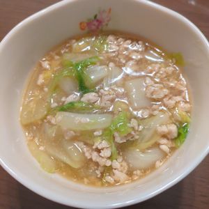 たりおの作ってみた!投稿(ごはんが止まらない白菜とひき肉の旨煮)