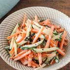 にんじんきゅうりの塩昆布マヨ