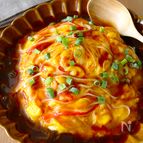 5分で完成！【絶品とろたま甘酢天津飯】餡はレンジで簡単♩