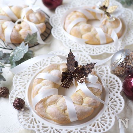 発酵なし ふわふわリースパン クリスマス 時短パン By きゃらきゃら レシピサイト Nadia ナディア プロの料理家のおいしいレシピ
