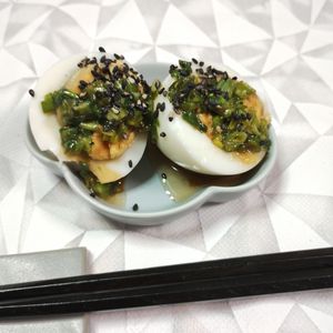 M＊Pの作ってみた!投稿(ゆで卵を絶品つまみに！ゆで卵の中華和え)