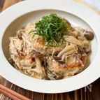ワンパンで作る！【れんこんつくねの生姜ときのこの鶏だしあん】