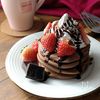 バレンタインにも☆米粉のチョコパンケーキ。