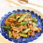 豚肉とオクラの梅炒め