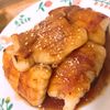 ぐーの作ってみた!投稿(甘辛肉巻き餅【やみつき！包丁要らずで簡単】)