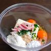 豆腐とハムのもっちりチヂミ・水切り不要!の工程1