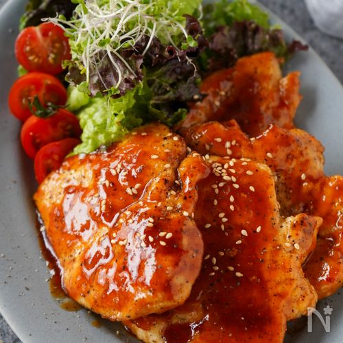 柔らか胸肉♡『ピリ辛韓国風柔らかチキン』旨の声‼︎ご飯が進む