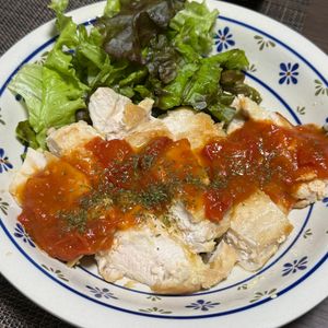 YU☆KIの作ってみた!投稿(ワンパン10分！【鶏むねチキンステーキ☆トマトガーリック】)