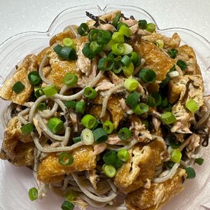楽ラク手抜キッチン🐶🐾の作ってみた!投稿(やみつき＊お揚げとツナの塩昆布そば)