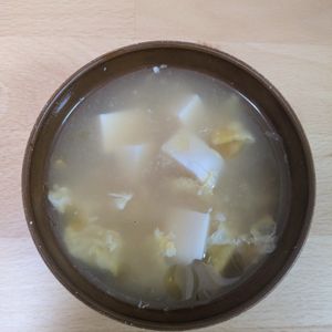 ゆいの作ってみた!投稿(【豆腐のかきたま中華スープ】豆腐と卵のシンプルなスープ♡)