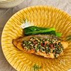 ピリ辛ニラだれで食べるタラの油淋魚(ユーリンスイ)風