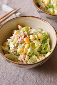 【レタスとツナのコールスロー】シャキッとおいしい簡単副菜！