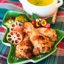 オーブンで作る！【カリカリ手羽元チキンと根菜の塩麹ロースト】