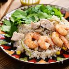 味変ダレ付き「パクチーどっさりエスニック風釜飯」