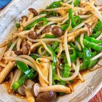 【ピーマンしめじもやしのチンジャオロース風】お肉なしでも満足