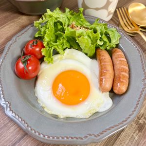 のりのり🐾🎀🤍の作ってみた!投稿(綺麗な半熟目玉焼き)