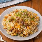 【男子爆食！豚バラねぎの旨だし炒飯】お手軽10分レシピ♡︎