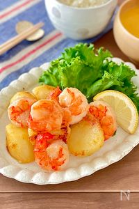 エビとじゃがいものうま塩炒め